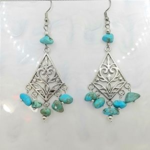 Turquoise Chandelier Earrings